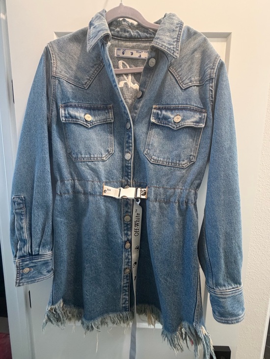 Off-White Dresses & Skirts - Off-White Denim belted logo dress